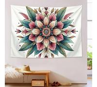 JSCWDET Tapisserie Murale Botanique - Peinture Bohème Murale Décorative Durable -Vert Affiche Esthétique Pour Dortoir Salon Chambre À Coucher - 150 x 100 cm
