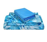 JSD Parure de lit 6 pièces en Microfibre brossée Motif Floral