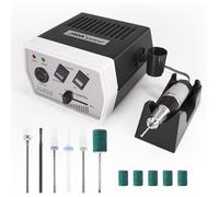 JSDA JD400 Ponceuse à Ongles Professionnelle, 30000 RPM, Double Sens, Silencieuse avec Embouts, Noir