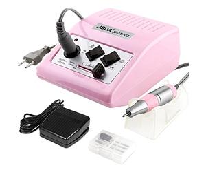JSDA Ponceuse pour Ongles Professionnelle, 30000 tr/min Puissante Silencieuse sans Vibration, Lime à Ongles Électrique avec Pédale et 4 Embouts pour Retirer le Vernis/Gel/Cuticules