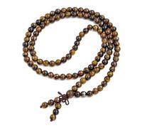 JSDDE 108 perles de prière Mala Bracelet tibétain bouddhiste Bouddha méditation Collier, 5.5 inches, Bois, Sans pierre,