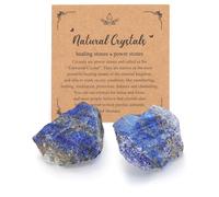 JSDDE 2 pièces Pierre Precieuses Naturelle Lithotherapie Pierre de Guérison Mineraux Collection Reiki Accessoires-Cristal de Lapis Lazuli Pierre amorphe Originale Non traitée 45-55mm