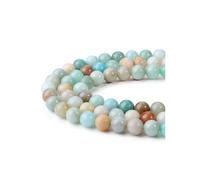 JSDDE 8mm Perles en Pierres Naturelles pour Bijoux à Faire Soi-même Perles Rondes Pierres Dures pour Bracelet Gemmes Précieuses pour Yoga Bijoux Fantaisie Fabrication Collier Fait Main Amazonite