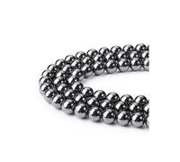 JSDDE 8mm Perles en Pierres Naturelles pour Bijoux à Faire Soi-même Perles Rondes Pierres Dures pour Bracelet Gemmes Précieuses pour Yoga Bijoux Fantaisie Fabrication Collier Fait Main Hématite