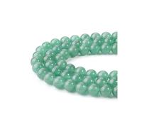 JSDDE 8mm Perles en Pierres Naturelles pour Bijoux à Faire Soi-même Perles Rondes Pierres Dures pour Bracelet Gemmes Précieuses pour Yoga Bijoux Fantaisie Fabrication Collier Fait Main Aventurine