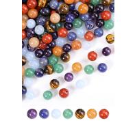 JSDDE 8mm Perles en Pierres Naturelles pour Bijoux à Faire Soi-même Perles Rondes Pierres Dures pour Bracelet Gemmes Précieuses pour Yoga Bijoux Fantaisie Fabrication Collier Fait Main 7 Chakras