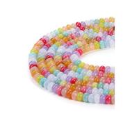 JSDDE 8mm Perles Rondelles en Pierres Naturelles pour Bijoux Faire Soi-même Perles Boulier Abaque Pierres Gemmes Bijoux Fantaisie Fabrication Bracelet Collier Faint Main DIY (9 Couleurs Pâles)