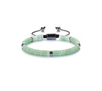 JSDDE Bracelet Perles Homme en Pierre Naturelle 6mm Bracelet de Perle Heishi Abaques Pierre et Cristal Précieuse avec Hématite Guérison Reiki Spirituel Bijoux Ajustable Lithotherapie (Aventurine)