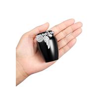 JSDDE Petite Urne pour Cendres Humaines en Aluminium avec Aile Gardienne et Charme Strass Ornement Urne Funéraire Porte Cendres Chien Chat Animal Convient Ornement Crémation Souvenir Cadeau (Noir)