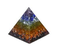 JSDDE Pyramide Orgonite de Résine Pyramide d'Energie 7 Chakras Pyramide Pierre Naturelle Rétro Cristal de Décoration