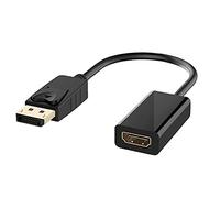 Jsdoin Adaptateur DisplayPort vers HDMI, Displayport (DP) Mâle vers HDMI Femelle Convertisseur, Résolution 1080P 4K pour TV, Thinkpad, HDTV, Moniteur, Projecteurs