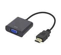 Jsdoin Adaptateur HDMI vers VGA 1080p Actif (mâle vers Femelle) Convertisseur pour PC, Moniteur, projecteur, HDTV, Xbox (noir1)
