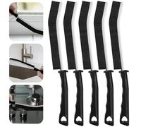 Jsdoin Brosse à joints rigides - Lot de 5 - Noir - Plastique - Nylon ou Fibre synthétique - Carrelage, Joints