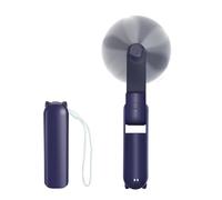 Jsdoin Mini Ventilateur Portable, Pliable Rechargeable Main USB Portatif Portable Ventilateur De Bureau, 3 Vitesses Avec Batterie Externe, pour Bureau, Extérieur(Bleu)