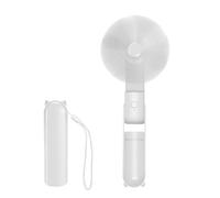 Jsdoin Mini Ventilateur Portable, Pliable Rechargeable Main USB Portatif Portable Ventilateur De Bureau, 3 Vitesses Avec Batterie Externe, pour Bureau, Extérieur(Blanc)