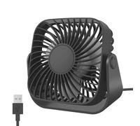 Jsdoin Petit ventilateur USB de bureau personnel - 3 vitesses - Rotation à 360° - Vent fort - Petit et puissant - Pour bureau, maison, extérieur