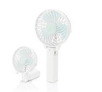 Jsdoin Ventilateur portatif rechargeable par USB avec 3 vitesses, mini ventilateur de bureau pliable, refroidissement silencieux pour intérieur, camping, maison, bureau, école, voyage, camping (Blanc)