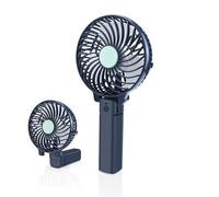 Jsdoin Ventilateur portatif rechargeable par USB avec 3 vitesses, mini ventilateur de bureau pliable, refroidissement silencieux pour intérieur, camping, maison, bureau, école, voyage, camping