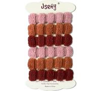 Jseng Lot de 6 élastiques à cheveux épais en microfibre sans couture pour queue de cheval - Accessoires pour cheveux épais et bouclés