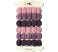 Jseng Lot de 6 élastiques à cheveux épais en microfibre sans couture pour queue de cheval - Accessoires pour cheveux épais et bouclés