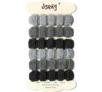 Jseng Lot de 6 élastiques à cheveux épais en microfibre sans couture pour queue de cheval - Accessoires pour cheveux épais et bouclés
