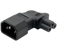 JSER Adaptateur IEC 90 degrés 3 pôles mâle C14 vers Micky C5 coudé à Gauche