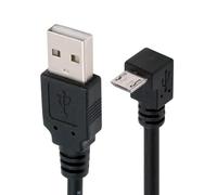 JSER Câble de Charge de données coudé à 90 degrés Micro USB 2.0 Type 5 Broches vers USB 2.0 Type-A 480 Mbps Données pour téléphone Tablette Ordinateur Appareil Photo (100 cm)