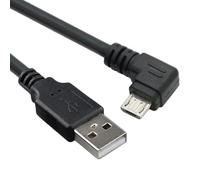 JSER Câble de données et de chargement à angle droit 90 degrés Micro USB 2.0 Type 5 broches vers USB 2.0 Type A 480 Mbps Données pour téléphone tablette ordinateur caméra (150 cm)