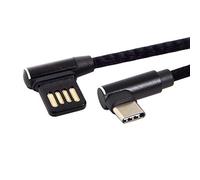 JSER Câble de données USB-C 3.1 Type-C mâle vers angle gauche USB 2.0 à 90 degrés 15 cm de type C