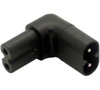 JSER Figure 8 IEC 320 C7 To C8 90 Degree Angled Right Angle AC Power Adapter Up and Down