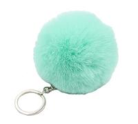 JSGHGDF 1 porte-clés pompon en forme de pompon pour filles et femmes avec pendentif de sac, accessoires de bijoux, vert clair