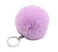 JSGHGDF 1 Porte-clés Pompons Poms en Fausse Fourrure pour Filles, Femmes, Pendentif pour Sac, Bijou Accessoire, TARO VIOLET, Nouveauté