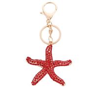 JSGHGDF 3. Élégant support étoile en alliage étincelant bijoux inspirés du bord de mer pour décoration de sac à dos porte-clés strass, Rouge, taille unique