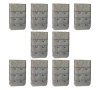 JSGHGDF 3Rows - Extensions de soutien-gorge à 2 crochets pour femme - Doux et extensible - Accessoires de sangle de soutien-gorge, Gris argenté, taille unique