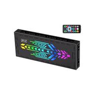 JSGHGDF Adaptateur ARGB 1 à 12 ports 5 V 3 broches 5 V 3 broches contrôleur de ventilateur de refroidissement pour boîtier d'ordinateur ARGB Hub adaptateur