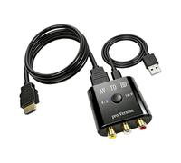 JSGHGDF Adaptateur HDTV avec texture de câbles intégrés, utilisation polyvalente, parfait pour d'autres systèmes de jeu en résolution 1080p NTSC Friend Hdtv Processeur