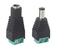 JSGHGDF Adaptateur Prise d'alimentation 12V Mâle + Femelle 2.1x5.5MM Connecteur pour Caméra Vidéosurveillance Extrémités Câble Adaptateur Baril