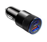 JSGHGDF Adaptateur Voiture USB C Adaptateur Voiture Rapide Rapide 3.1A Adaptateur Allume-cigares en Métal Double Port USB Adaptateur Voiture
