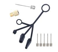 JSGHGDF Adaptateurs de portail d'air polyvalents pour vélo, pompes à main, buse à 4 pompes, fixation durable, buse gonflable portable