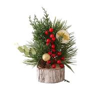 JSGHGDF Arbre de Noël décoratif en bois multi-scènes pour économiser de l'espace Assemblage facile Pièce d'accentuation en bois naturel