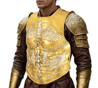 JSGHGDF Armure de soldat médiévale réaliste pratique pour fête à thème - Armures de poitrine pour amateurs de cosplay - Costume de défense