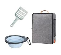 JSGHGDF Bac à litière pliable multifonction pouvant être utilisé comme sac de rangement ou baignoire - Étanche - Portable - Pour un usage domestique - Bac à litière étanche - Toilettes portables