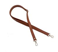 JSGHGDF Bandoulière de rechange en cuir synthétique multicolore de 138 cm de long pour sac à bandoulière réglable pour femme, Boucle dorée marron.