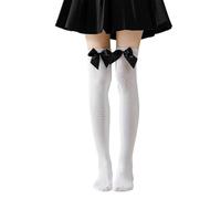 JSGHGDF Bas rétro extensibles avec nœuds en ruban, tendance pour les fêtes et les tenues quotidiennes, Article 19, Taille unique