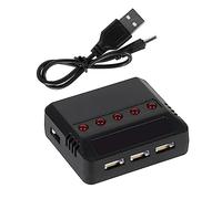 JSGHGDF Batterie 3.7V 500mAh 5 en 1 Jeu Câbles Chargeur USB pour SYMA X5C X5A Chargeur D'hélicoptère Télécommandé