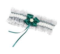 JSGHGDF Bijou unique avec nœud en rosette, parfait pour Halloween et spectacles de scène, festivals de musique, accessoires photo, jarretière de mariée, vert foncé, taille unique