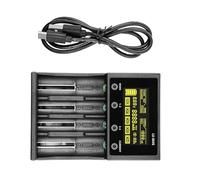 JSGHGDF Boîte de chargement intelligente à 4 baies avec fonction de décharge, écran LCD, contrôle tactile pour batteries 18650 26650 2 A 3 A, boîte de chargement intelligente avec écran LCD