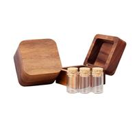 JSGHGDF Boîte de rangement commémorative pour la conservation des fourrures d'animaux domestiques, dents de bébé, griffes avec bois et verre, boîte de conservation des poils en verre