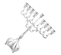 JSGHGDF Bougeoir classique en métal pour Hanoukka - 9 branches - Pour centres de table - Menorah en métal