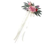 JSGHGDF Bouquet de fleurs artificielles romantiques pour décoration de voiture de mariage et lieux de célébration